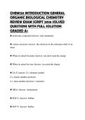 CHEM120 INTRODUCTION GENERAL&NewLine;ORGANIC BIOLOGICAL CHEMISTRY&NewLine;REVIEW EXAM SCRIPT 2026 SOLVED&NewLine;QUESTIONS WITH FULL SOLUTION&NewLine;GRADED A&plus;