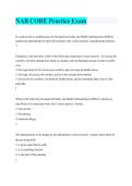 NAB Core Practice Exam Questions and Answers Nursing Home Administrator Certification Review Test