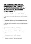 CHEM120 INTRODUCTION GENERAL&NewLine;ORGANIC BIOLOGICAL CHEMISTRY&NewLine;REVIEW PRACTICE SOLUTION SET 2026&NewLine;TESTED QUESTIONS WITH VERIFIED&NewLine;ANSWERS GRADE A