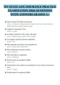 WV STATE LIFE INSURANCE PRACTICE&NewLine;EXAMINATION 2026 QUESTIONS&NewLine;WITH ANSWERS GRADED A&plus;