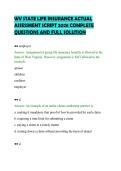 WV STATE LIFE INSURANCE ACTUAL&NewLine;ASSESSMENT SCRIPT 2026 COMPLETE&NewLine;QUESTIONS AND FULL SOLUTION