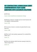WV CONTRACTORS LICENSE EXAM SCRIPT&NewLine;COMPREHENSIVE STUDY GUIDE&NewLine;QUESTIONS WITH ACCURATE SOLUTIONS