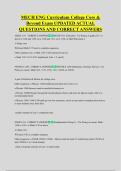 MECH ENG Curriculum College Core & &NewLine;Beyond Exam UPDATED ACTUAL &NewLine;QUESTIONS AND CORRECT ANSWERS