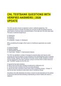 CNL TESTBANK QUESTIONS WITH VERIFIED ANSWERS &vert; 2026 UPDATE 