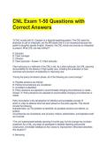 CNL Exam 1-50 Questions with Correct Answers