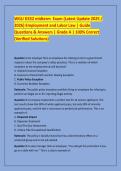 WGU D352 comprehesive Exam &lpar;Latest Update 2025 &sol; 2026&rpar; Employment and Labor Law &vert; Guide Questions & Answers &vert; Grade A &vert; 100&percnt; Correct &lpar;Verified Solutions&rpar;