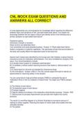 CNL MOCK EXAM QUESTIONS AND ANSWERS ALL CORRECT 