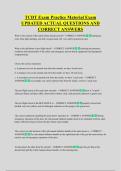 TCDT Exam Practice Material Exam &NewLine;UPDATED ACTUAL QUESTIONS AND &NewLine;CORRECT ANSWERS