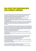 CNL STUDY TEST QUESTIONS WITH 100&percnt; CORRECT ANSWERS 