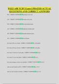 WIZZ AIR TCDT Exam UPDATED ACTUAL &NewLine;QUESTIONS AND CORRECT ANSWERS