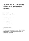 XACTIMATE LEVEL 2 COMPLETE REVIEW&NewLine;2026 QUESTIONS WITH SOLUTIONS&NewLine;GRADED A&plus;