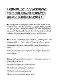 XACTIMATE LEVEL 2 COMPREHENSIVE&NewLine;STUDY GUIDE 2026 QUESTIONS WITH&NewLine;CORRECT SOLUTIONS GRADED A&plus;