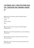 XACTIMATE LEVEL 2 PRACTICE PAPER 2026&NewLine;FULL QUESTIONS AND ANSWERS GRADED&NewLine;A&plus;