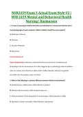 NUR2459 Exam 3 Actual Exam Style V2 &vert; &NewLine;NUR 2459 Mental and Behavioral Health &NewLine;Nursing &vert; Rasmussen