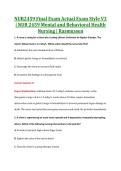NUR2459 Final Exam Actual Exam Style V3 &NewLine;&vert; NUR 2459 Mental and Behavioral Health &NewLine;Nursing &vert; Rasmussen