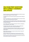 CNL EXAM PREP QUESTIONS WITH CORRECT ANSWERS &vert; 2026 UPDATE