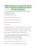 NUR2459 Final Exam Actual Exam Style V2 &NewLine;&vert; NUR 2459 Mental and Behavioral Health &NewLine;Nursing &vert; Rasmussen 