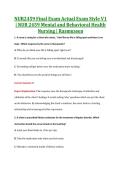 NUR2459 Final Exam  V1&comma; V2 & V3 &vert; NUR 2459 Mental and Behavioral Health Nursing &vert; Rasmussen &vert; Complete Exam Bundle with Detailed Verified Answers