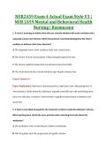 NUR2459 Exam 4 Actual Exam Style V3 &vert; &NewLine;NUR 2459 Mental and Behavioral Health &NewLine;Nursing &vert; Rasmussen 