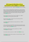 HUN Exam II UPDATED ACTUAL &NewLine;QUESTIONS AND CORRECT ANSWERS