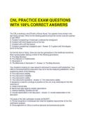 CNL PRACTICE EXAM QUESTIONS WITH 100&percnt; CORRECT ANSWERS