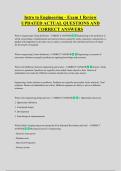 Intro to Engineering - Exam 1 Review &NewLine;UPDATED ACTUAL QUESTIONS AND &NewLine;CORRECT ANSWERS