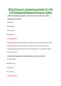 NU110 Exam 1 Actual Exam Style V1 &vert; NU &NewLine;110 Integrated Human Sciences &vert; Galen 