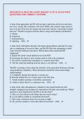 HESI MENTAL HEALTH LATEST 2026-2027 ACTUAL EXAM WITH &NewLine;QUESTIONS AND CORRECT ANSWERS 