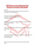USPS Window Training 2024 Exam Study Questions and Answers 2026 Updated