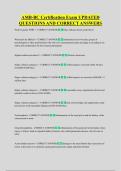 AMB-BC Certification Exam UPDATED &NewLine;QUESTIONS AND CORRECT ANSWERS