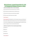NU110 Exam 1 V1&comma; V2 & V3 &vert; NU 110 Integrated Human Sciences &vert; Galen &vert; Complete Exam Bundle with Detailed Verified Answers
