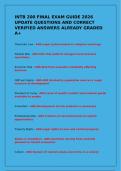 INTB 200 FINAL EXAM GUIDE 2026 UPDATE QUESTIONS AND CORRECT VERIFIED ANSWERS ALREADY GRADED A&plus;