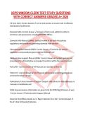 USPS WINDOW CLERK TEST STUDY QUESTIONS WITH CORRECT ANSWERS GRADED A&plus; 2026