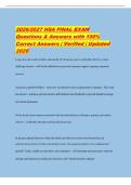 2026&sol;2027 HSA FINAL EXAM&NewLine;Questions & Answers with 100&percnt;&NewLine;Correct Answers &vert; Verified &vert; Updated&NewLine;2026&NewLine;