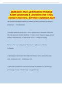 2026&sol;2027 HUC Certification Practice&NewLine;Exam Questions & Answers with 100&percnt;&NewLine;Correct Answers &vert; Verified &vert; Updated 2026