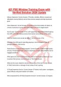 421 PSE Window Training Exam with Verified Solution 2026 Update