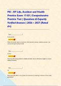 PSI - NY Life&comma; Accident and Health Practice Exam 17-55 &vert; Comprehensive Practice Test &vert; Questions & Expertly Verified Answers &vert; 2026 &ndash; 2027 &lpar;Rated A&plus;&rpar;&NewLine;&NewLine;   