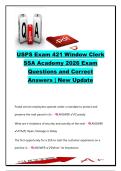 USPS WINDOW CLERK 421 SSA ACADEMY EXAM COMPLETE PACKAGE DEAL