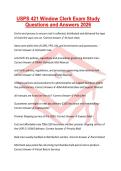 USPS 421 Window Clerk Exam Study Questions and Answers 2026