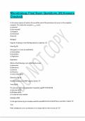 Microbiology Final Exam Questions &lpar;All Answers Checked&rpar;