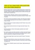 CHPA ACTUAL EXAM PAPER 2026 QUESTIONS&NewLine;WITH SOLUTIONS GRADED A&plus;