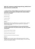 NURS 120 &vert; Introduction to Medical-Surgical Nursing &vert; Module Exam 4&NewLine;&lpar;Week 12&rpar; Practice Test 2026 &vert;WCU