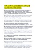 CHPA EXAM STUDY GUIDE 2026 COMPLETE&NewLine;SOLVED QUESTIONS EDITION