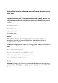 NURS 120 Introduction to Medical-Surgical Nursing - Module Exam 1&NewLine;2026 &vert;WCU