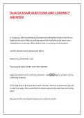 D076 OA EXAM QUESTIONS AND COORRECT &NewLine;ANSWERS