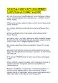 CHPA FINAL EXAM SCRIPT 2026 COMPLETE&NewLine;QUESTIONS AND CORRECT ANSWERS