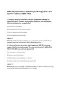 NURS 120 &vert; Introduction to Medical-Surgical Nursing &vert; Week 7 Quiz&NewLine;Questions and Answers 2026 &vert;WCU