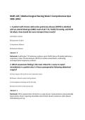 NURS 120 &vert; Medical-Surgical Nursing Week 5 Comprehensive Quiz&NewLine;2026 &vert;WCU
