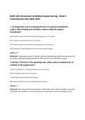 NURS 120&colon; Introduction to Medical-Surgical Nursing - Week 3&NewLine;Comprehensive Quiz 2026 &vert;WCU