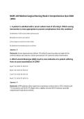 NURS 120 Medical-Surgical Nursing Week 4 Comprehensive Quiz 2026&NewLine;&vert;WCU